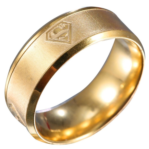 Stainless Steel Superman Ring Size 13 - Picture 1 of 2